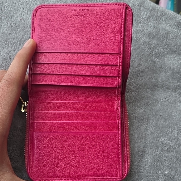 Yves Saint Laurent Fuchsia Soft Leather Wallet - Picture 10 of 11